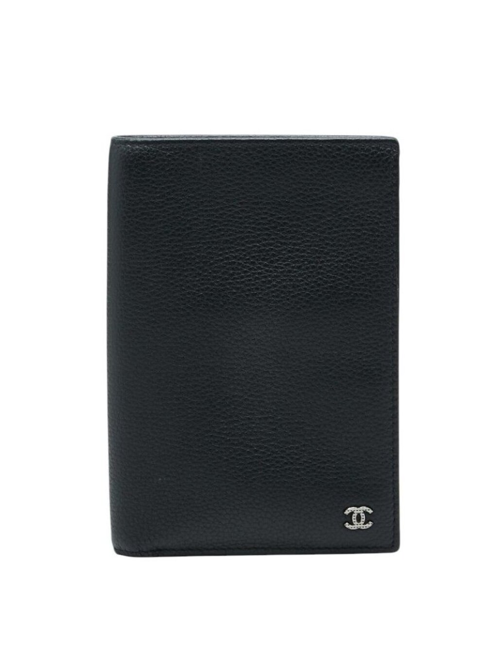 Chanel CC Logo Bifold Wallet Black Leather
